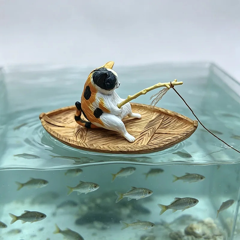 어항 장식품 창의적인 고양이 낚시 보트 수족관 장식품  - Aquarium Marineland 리뷰 및 가격