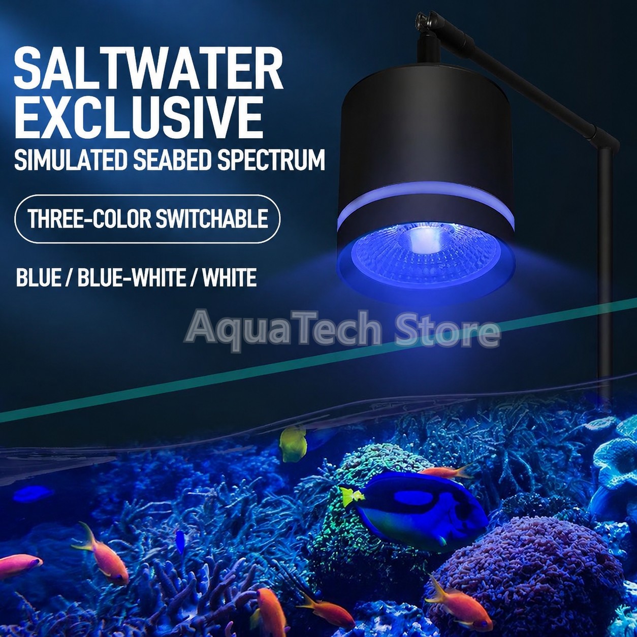 3가지 모드 COB LED 수족관 클립 조명 블루 블루 - Aquarium Blue Marine Reef 리뷰 및 가격