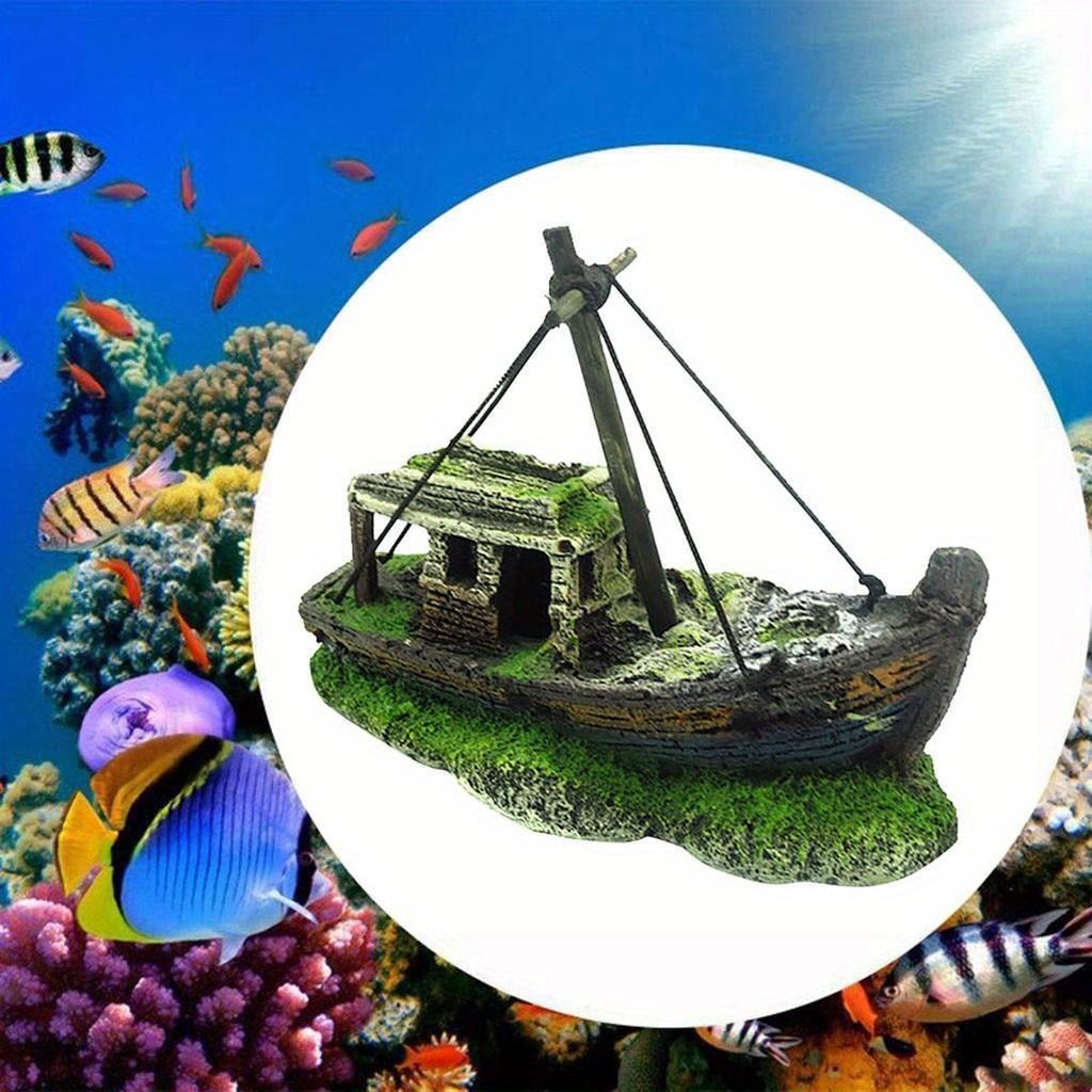 수족관 물고기 탱크 풍경 난파선 장식 수지 보트 장식  - Aquarium Marineland 리뷰 및 가격